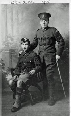 Lance-corporal James Ryan (standing) in Edinburgh, 1916